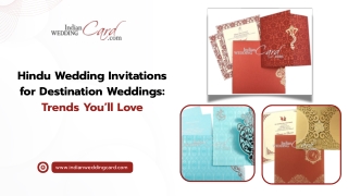 Hindu Wedding Invitations for Destination Weddings: Trends You’ll Love