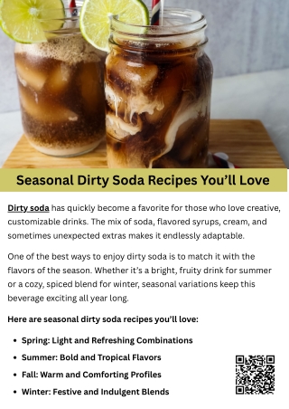 Seasonal Dirty Soda Recipes You’ll Love