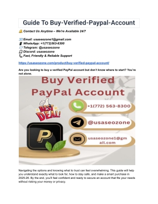 Guide To Buy-Verified-Paypal-Account in 2025-26