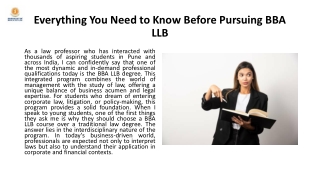 Everything You Need to Know Before Pursuing BBA LLB