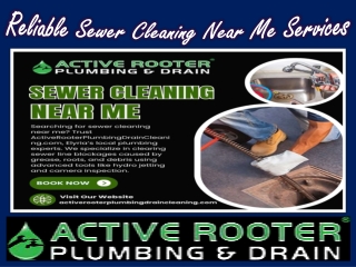 Reliable Sewer Cleaning Near Me Services