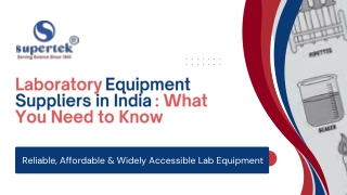 Laboratory Equipment Suppliers in India  What You Need to Know