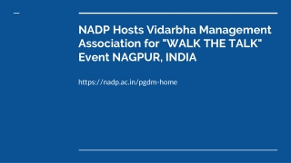 NADP Hosts Vidarbha Management Association for _WALK THE TALK_ Event NAGPUR, INDIA (1)