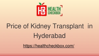 kidney transplant cost in Hyderabad