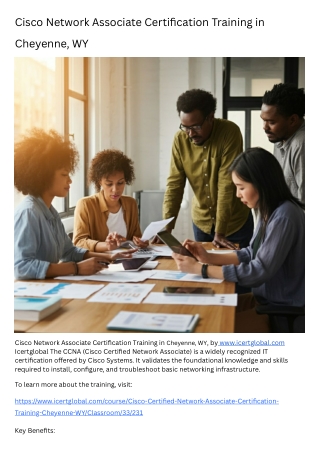 Cisco Network Associate Certification Training in Cheyenne, WY