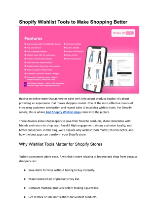 Shopify Wishlist Tools to Make Shopping Better