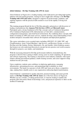 Devops Training with AWS & Azure