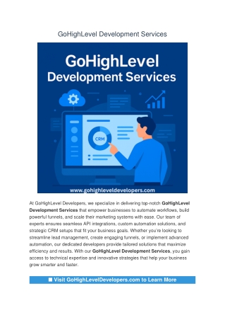go high level development services