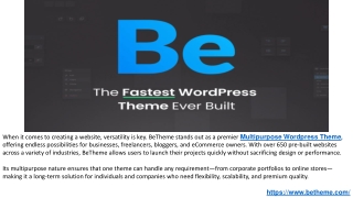 Build Websites with BeTheme's User Friendly Wordpress Themes Design.PPTX