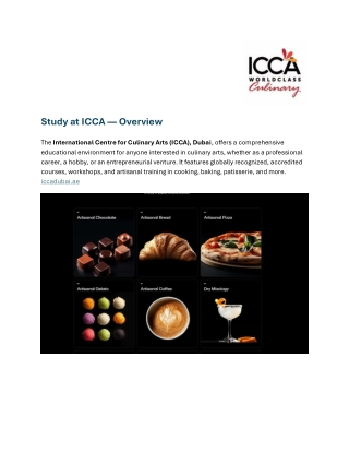 Master Food Business Skills with ICCA Dubai’s Culinary Programs