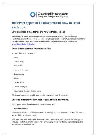 Different types of headaches and how to treat each one