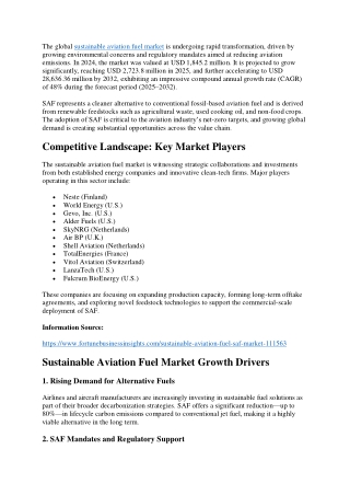sustainable aviation fuel market