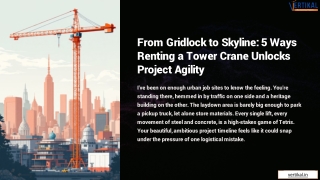 From Gridlock to Skyline: How Tower Crane Rentals Supercharge Urban Construction