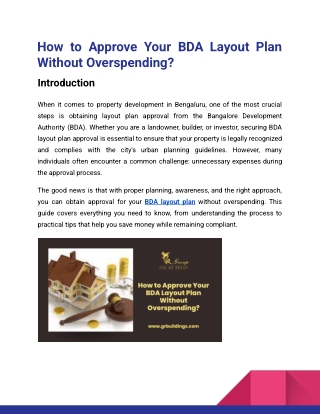 How to Approve Your BDA Layout Plan Without Overspending_GR group