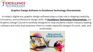 Graphics Design Software in Excellence Technology Dharamshala
