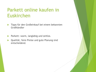 Parkett online kaufen in Euskirchen