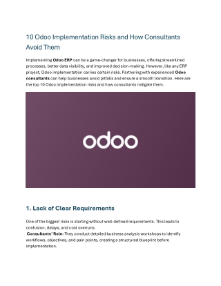 10 Odoo Implementation Risks and How Consultants Avoid Them