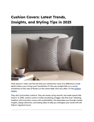 Cushion Covers_ Latest Trends, Insights, and Styling Tips in 2025