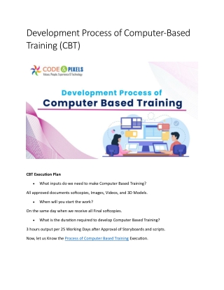 Development Process of Computer-Based Training