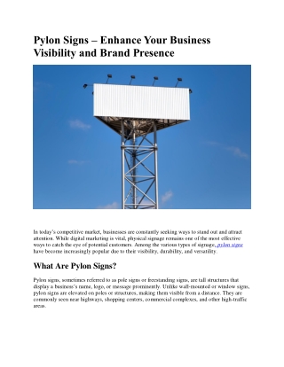 Pylon Signs