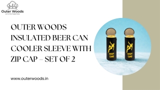 Beer Can Cooler Sleeve with Zip Cap – Set of 2