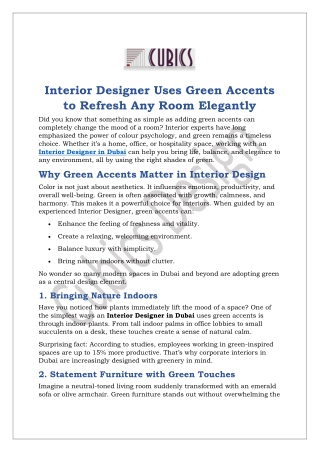 Interior Designer in Dubai