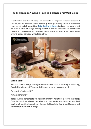 Reiki Healing A Gentle Path to Balance and Well-Being