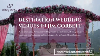 Top Destination Wedding Venues in Jim Corbett