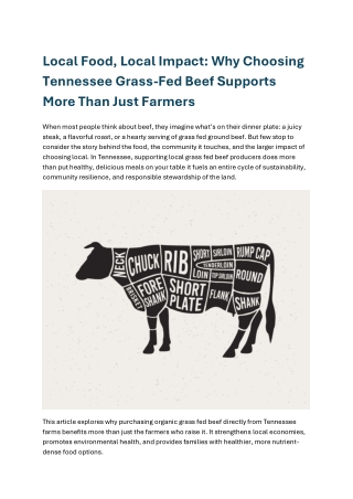 Local Food, Local Impact Why Choosing Tennessee Grass-Fed Beef Supports More Than Just Farmers