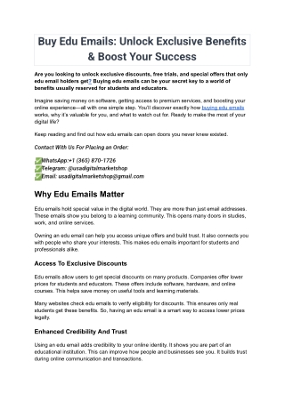Buy Edu Emails_ Unlock Exclusive Benefits & Boost Your Success