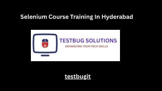 Selenium Course Training In Hyderabad