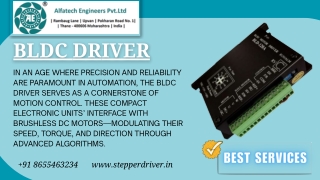 Precision Control Revolution BLDC driver Powering Efficient Motion Systems