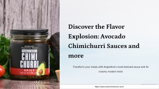 Discover the Flavor Explosion_ Avocado Chimichurri Sauces and more