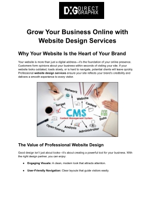 Grow Your Business Online with Website Design Services