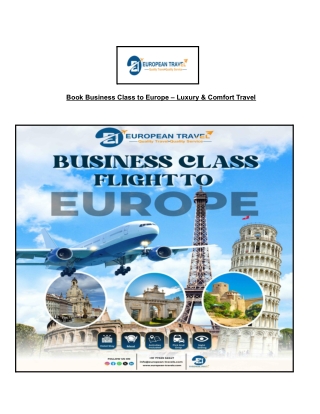 Affordable Business Class to Europe _ European Travel