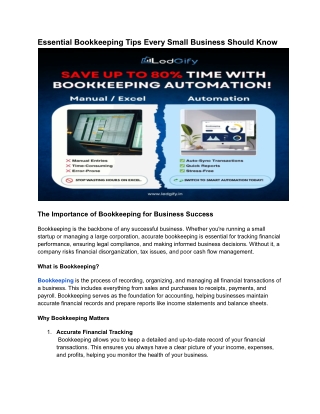 Essential Bookkeeping Tips Every Small Business Should Know