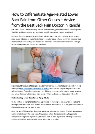 How to Differentiate Age