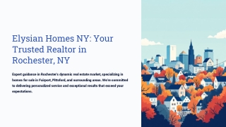 Elysian Homes NY Your Trusted Realtor in Rochester NY