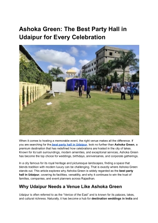 _Best Party Hall in Udaipur