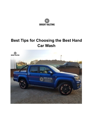 Best Tips for Choosing the Best Hand Car Wash (1)