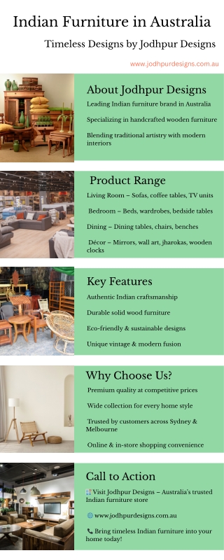 Indian Furniture Australia – Handcrafted Elegance by Jodhpur Designs