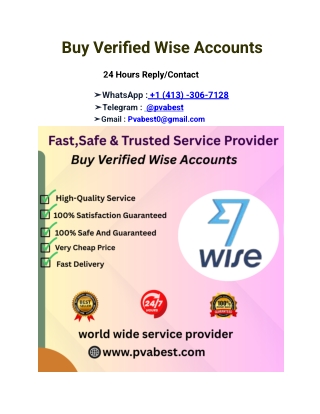 Top 10 Trusted Platforms for Buying Verified Wise Accounts