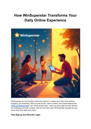 How WinSuperstar Transforms Your Daily Online Experience
