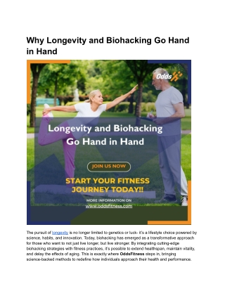 Why Longevity and Biohacking Go Hand in Hand