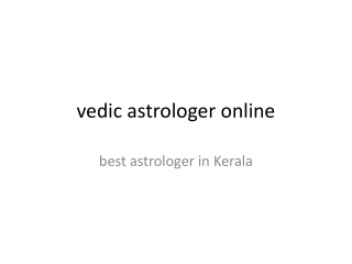 vedic astrologer online