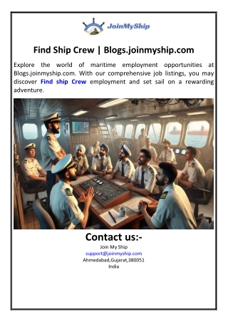 Find Ship Crew | Blogs.joinmyship.com