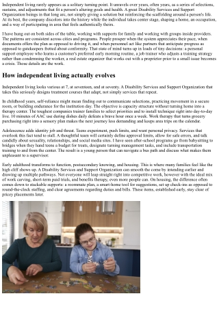 How a Disability Services and Support Organization Empowers Independent Living a