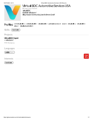 virtual bdc automotive dealership resume