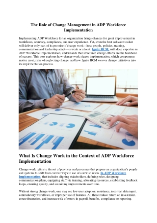 The Role of Change Management in ADP Workforce Implementation