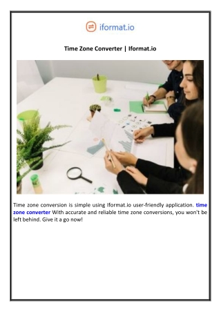 Time Zone Converter  Iformat.io